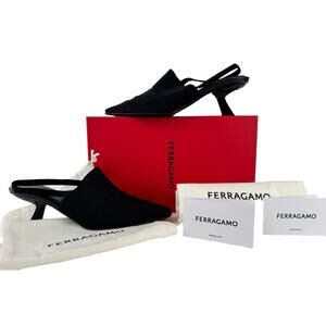Salvatore Ferragamo Black Slingbacks 9 #236123S27B